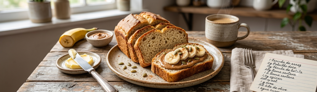 Mesa posta para Fampilia feliz desfrutando de uma alimentação leve e digestão saudável sem glúten